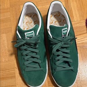 Puma Forest Green Suede Shoes